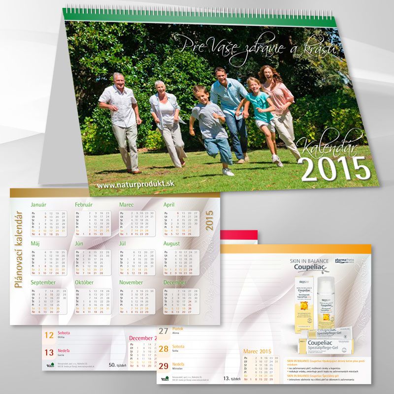 Stolní kalendář Naturprodukt 2015