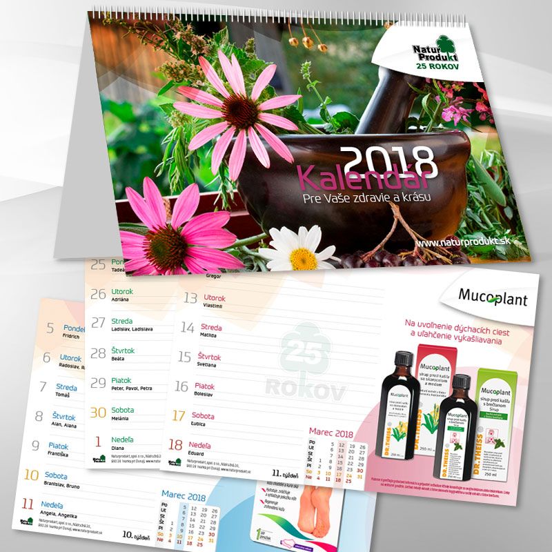 Stolní kalendář Naturprodukt 2018